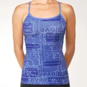 Lululemon Blue Swirl Manifesto Power Y Tank Top